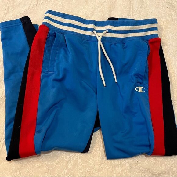 Champion Sz Medium Blue and Red Track Pants Breakdance B Boy B-Boy B-Girl Fresh - Picture 3 of 8